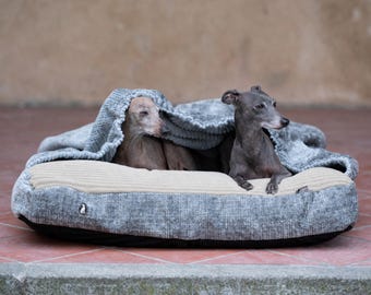 Cozy Cave Bed with Cover Washable Removable Snuggly Bedding For Iggy Whippet Soft Nest Design Comfort Home Pet Sleep Spot Gift For Dog Lover