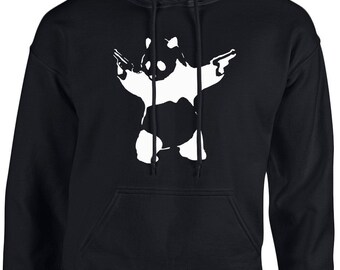 Felpa crop panda con cappuccio blu | WWF Italia