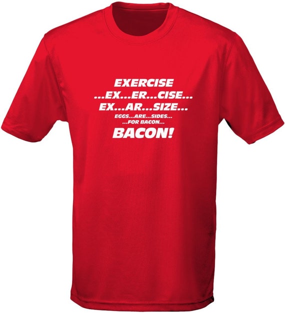 Exercise Eggs Are Sides for Bacon Unisex Premium T shirt 10