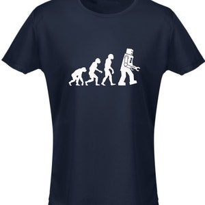 Robot Evo Evolution Funny Womens Premium T-Shirt 8 Colours by swagwear