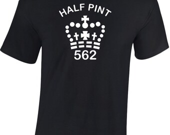 Half Pint 562 T-Shirt: Unisex Cotton Alcohol Drink Tee