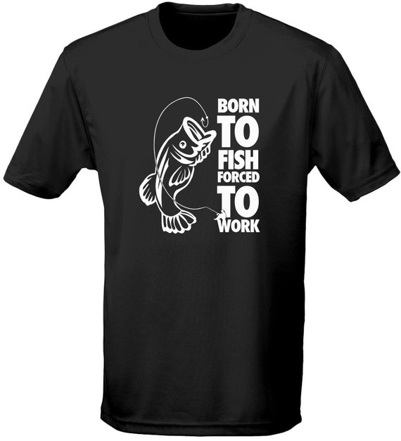 Born to Fish Fishing Carping Unisex Premium T-shirt 10 Colours S