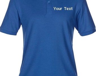 Personalized Embroidered Work Polo Shirt: Custom Company Logo, Free Text