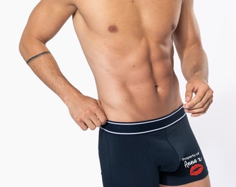 Personalized Boxer Briefs: Custom Text, Valentine's Day Gift