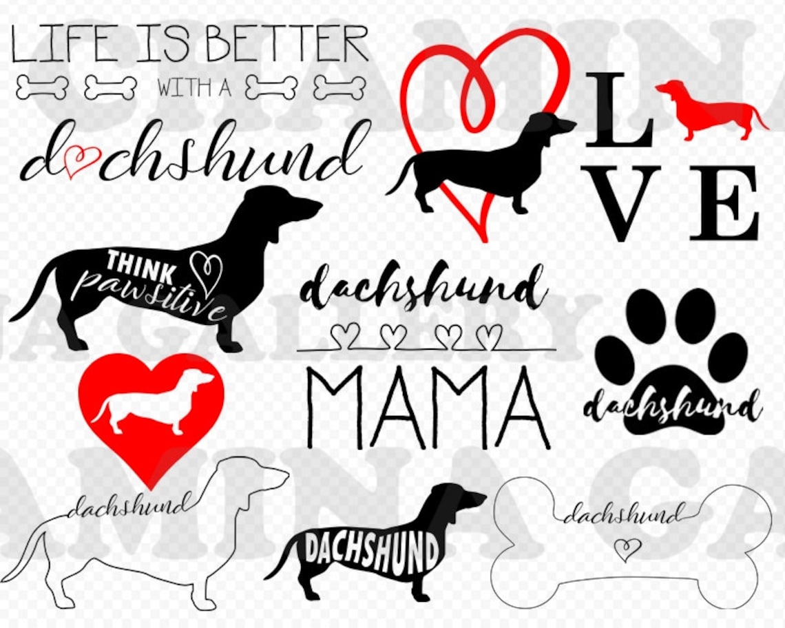 Dachshund svg bundle dachshund cut files dachshund | Etsy