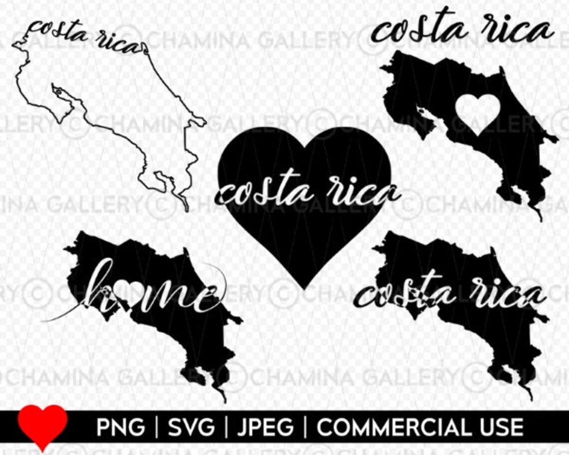 Costa Rica Svg Costa Rica Map Svg Costa Rica Cut Files Costa Rica
