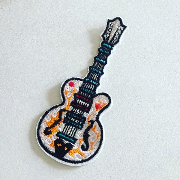 Guitar Embroidery Patch Etsy