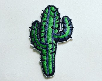 Écusson thermocollant Saguaro Cactus : appliqué brodé désert