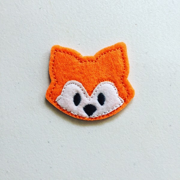 Fox Felt Iron-On Patch, Foxy Felt Badge, Woodland Animal Decorative Patch, DIY Embroidery, Embroidered Applique, Foxy Applique, Fox Gift