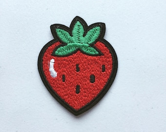 Pack of 20 Mini Strawberry Embroidered Sew Iron On Patch