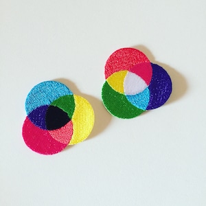 Künstler Patch, Subtraktiv / Additiv Farbmischung Patch, Künstler Aufnäher, gestickte Kunst Applikation, Kunstliebhaber Geschenk