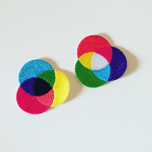 Artist Patch, Subtractive/Additive Colour Mixing Patch, Artist  Iron-On Badge, Art Paint Patch, Embroidered Art Applique, Art Lover Gift