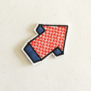 Arrow Iron-On Patch, Cartoon Arrow Badge, 90s Pop Culture Patch, DIY Embroidery, Embroidered Applique, Pop Culture Gift