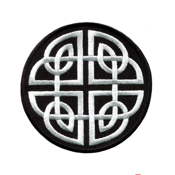 Celtic Endless Knot Iron-On Patch, Mystic Knot Badge, Celtic Spiritual Badge, Knot DIY Applique, Embroidered Applique, Celtic Art Gift