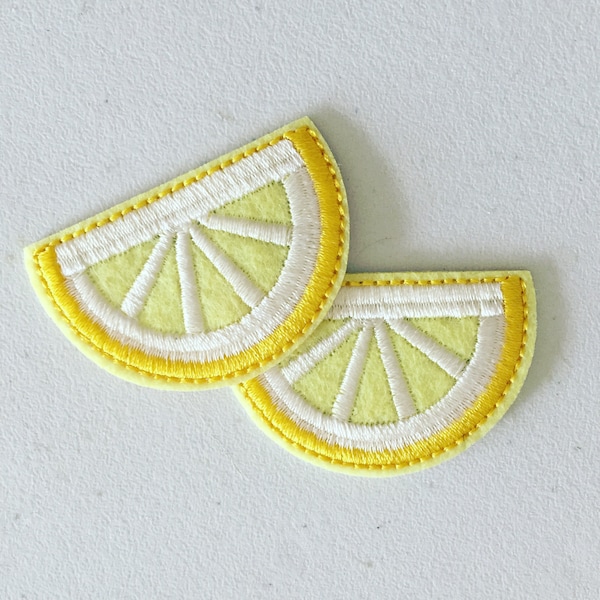 Lemon Slice Iron-On Patch, Citrus Fruit Badge, Summer Fruit Patch, DIY Embroidery, Embroidered Applique, DIY Embroidery, Pop Culture Gift