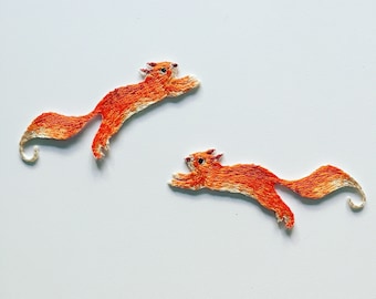 2/10Pcs Patch Ricamate Scoiattolo Animale Per Abbigliamento - Foto 6