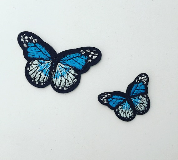 Blue Butterfly Iron-on Patch, Dainty Butterfly Badge, Decorative Patch, DIY  Embroidery, Embroidered Applique, Butterfly Applique Gift 1pcs 