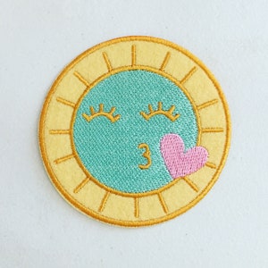 Sun Kissed Summer Iron-On Patch, Celestial Star Badge, Solar System Patch, DIY Embroidery, Embroidered Badge, Embroidered Applique, Sun Gift