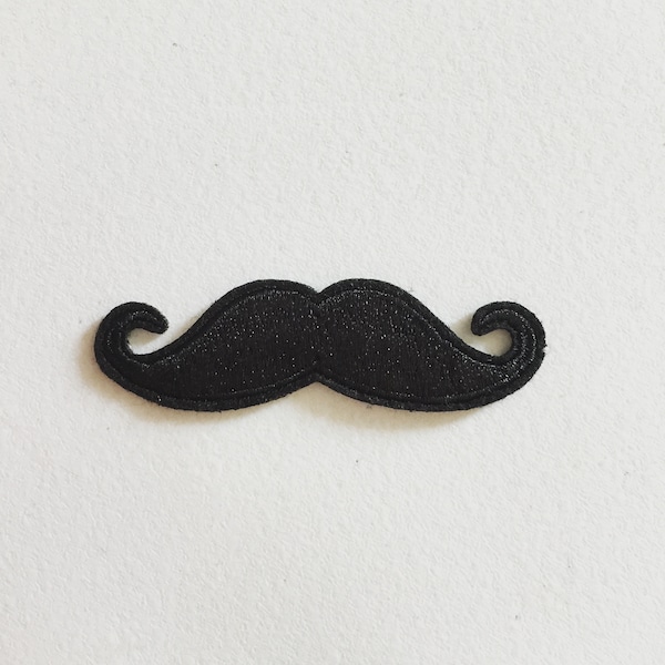 Moustache Iron-On Patch, Movember Moustache Badge, Hipster Mustache Patch, Broderie DIY, Applique brodée, Cadeau Pop Culture