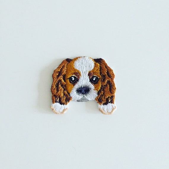 Cavalier King Charles Spaniel Head Portrait Dog Breed Embroidery Patch 