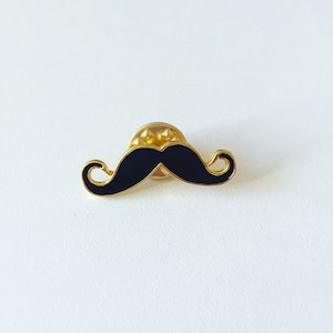 Moustache Lapel Pin, Movember Mustache Metal Pin, Hipster Mustache Pinback Button, Pop Culture Metal Badge, Pop Culture Gift