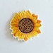 Sunflower Iron-On Patch, Yellow Flower Badge, Flowery Patch, DIY Embroidery, Embroidered Applique, Decorative Patch, Flower Gift 