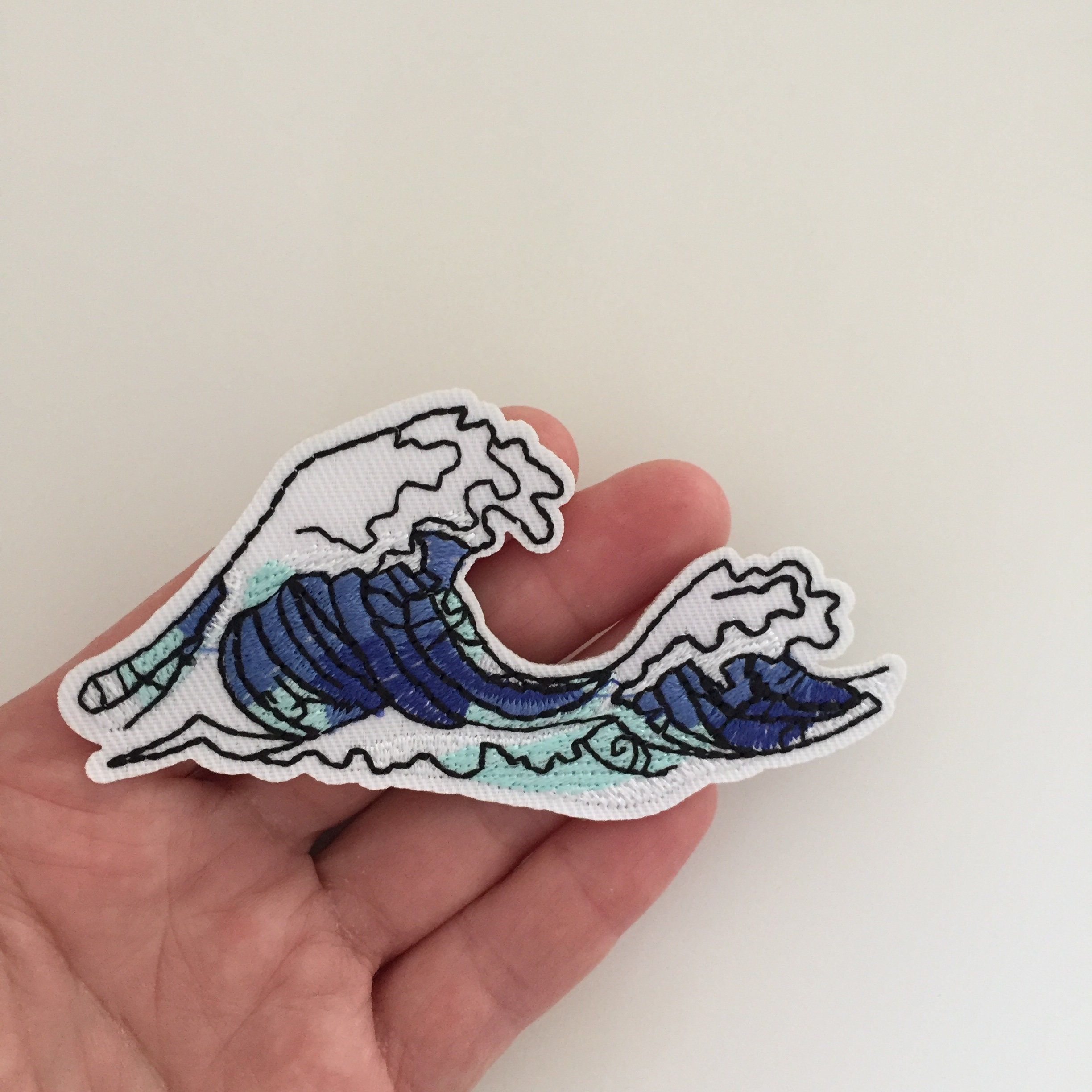 Sea Wave Iron-on Patch Ocean Wave Badge Surf Wave Patch - Etsy UK