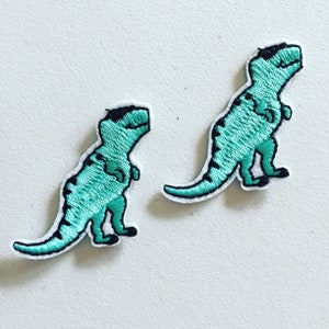 T-Rex Iron-On Patch: Embroidered Dinosaur Applique