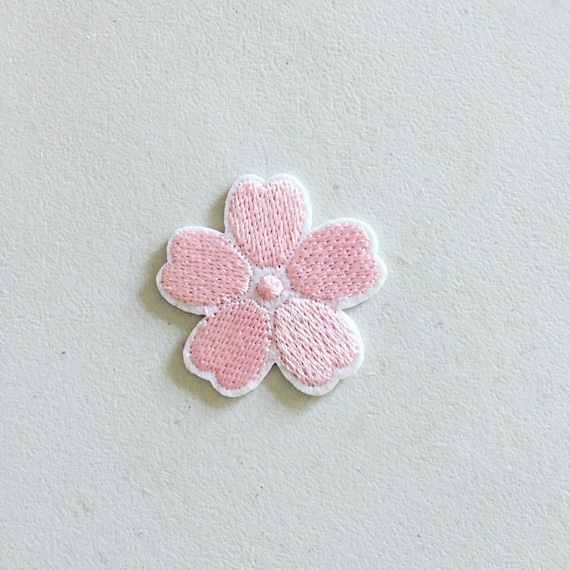 Pink & White Diamond Patch Iron-On/Sew-On Embroidered Applique, Cute Kawaii