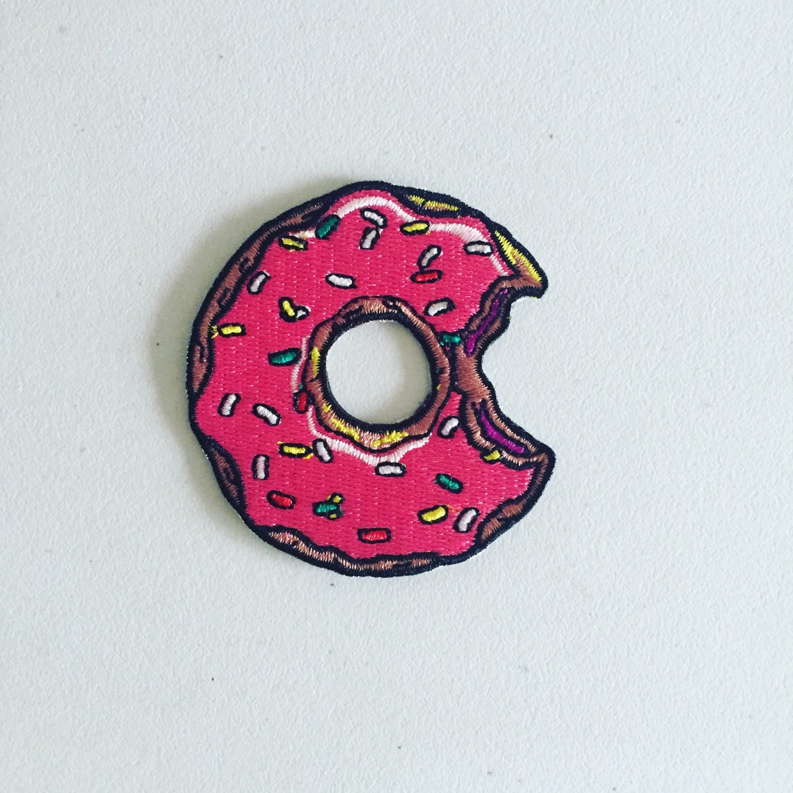 Sprinkled Doughnut Ironon Patch Donut Patch Doughnut Badge Etsy