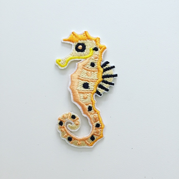 Seahorse Iron On Patch - Embroidered Sew On Applique