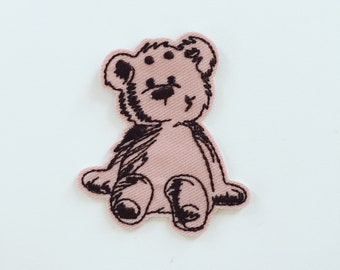 Teddy Bear Iron-On Patch, Bear Cub Badge, Woodland Animal Badge, Kids Animal Patch, DIY Embroidery, Embroidered Applique, Bear Gift