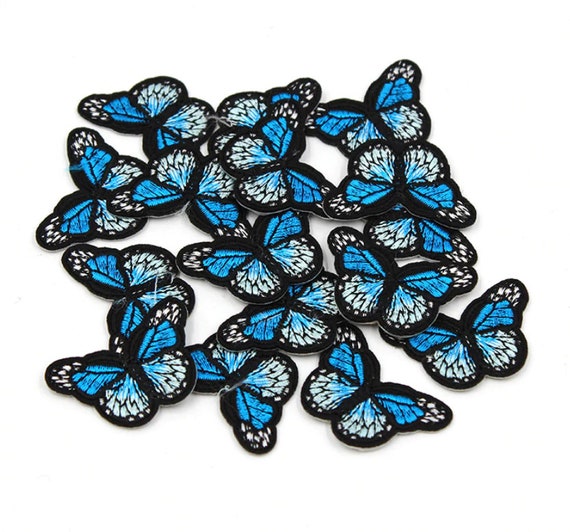 Blue Butterfly Iron-on Patch, Dainty Butterfly Badge, Decorative Patch, DIY  Embroidery, Embroidered Applique, Butterfly Applique Gift 1pcs 