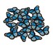 Blue Butterfly Iron-On Patch, Dainty Butterfly Badge, Decorative Patch, DIY Embroidery, Embroidered Applique, Butterfly Applique Gift - 1pcs 