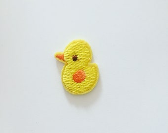 Écusson thermocollant canard jaune, petit insigne canard jaune, écussons pour enfants, motif appliqué en applique, broderie à faire soi-même, applique brodée, cadeau de la culture pop