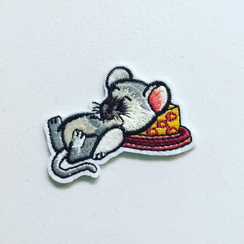 Parche de hierro para ratones Insignia de ratón de queso de - Etsy México