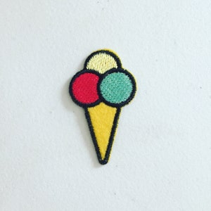 3 Eis aufbügeln, Eiscreme Aufbügler, Eistüte Aufnäher, Eiscreme Aufbügler, Diy Stickerei, PopKultur Geschenk
