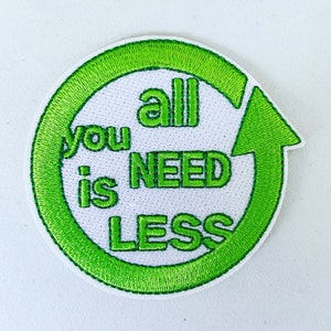 Recycling Symbol Iron-On Patch: Green Eco Activist Badge