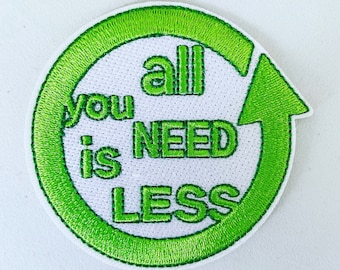 Recycling Symbol Iron-On Patch, Environmental Activism Badge, Green Ecology Patch, Sustainable Living Patch, Pop Culture Eco Activist Gift