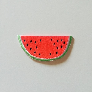 Watermelon Iron-On Patch: Embroidered Summer Fruit Applique