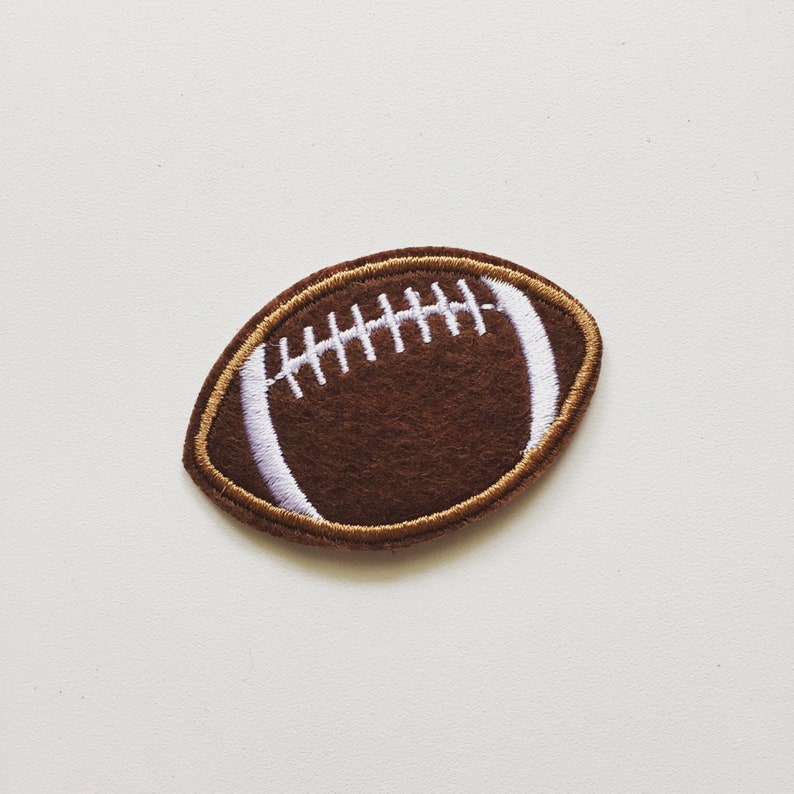 Rugby Ball Ironon Patch Sport Ball Badge DIY Embroidery Etsy