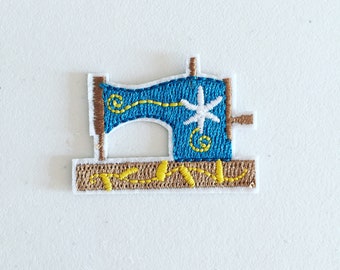 Sewing Machine Iron-On Patch, DIY Sewing Badge, Decorative Patch, DIY Embroidery, Embroidered Applique, Seamstress Gift