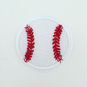 Baseball Iron-On Patch, Sport Ball Badge, DIY Embroidery, Embroidered Applique, Decorative Patch, Baseball Badge, Baseball Fan Gift