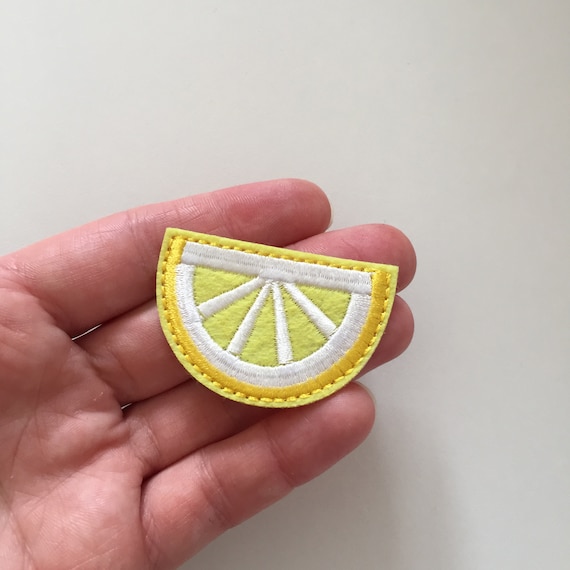 Lemon Slice Iron-on Patch, Citrus Fruit Badge, Summer Fruit