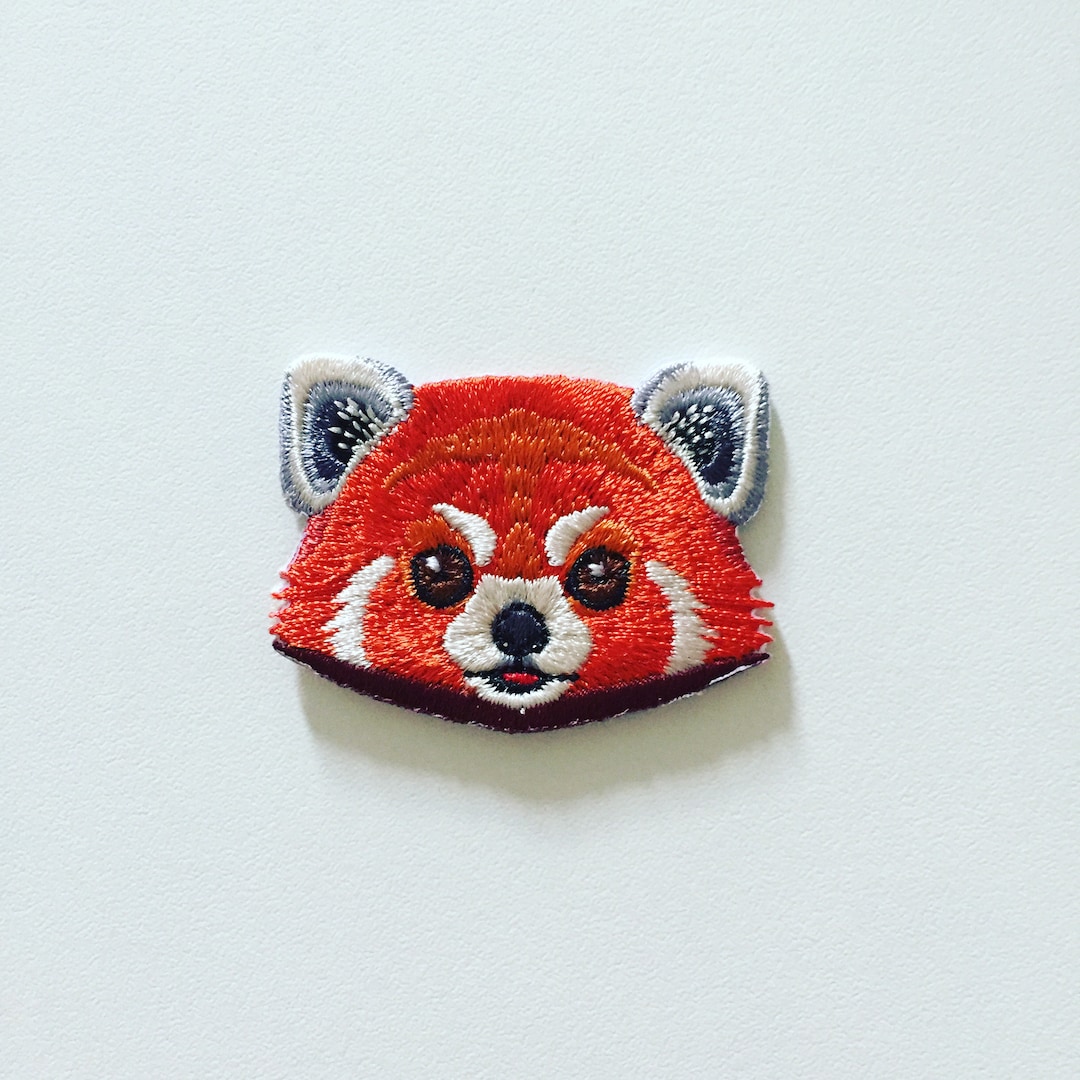 Red Panda Head Iron-on Patch, Red Panda Bear Badge, Animal Patch ...