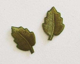 Eichenblatt Aufnäher, Greenery Patch, Natur Blatt Abzeichen, DIY Stickerei, Blätter gesticktes Abzeichen, gestickte Applikation, Geschenk für Naturliebhaber