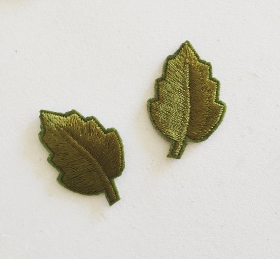 Pink Maple Leaf Embroidered Iron On Patch 2 In
