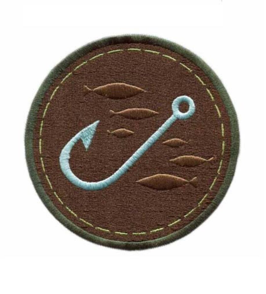 Catfish Applique Iron-On Patch – Embroidered Fishing Badge, 2-3/4 Inches