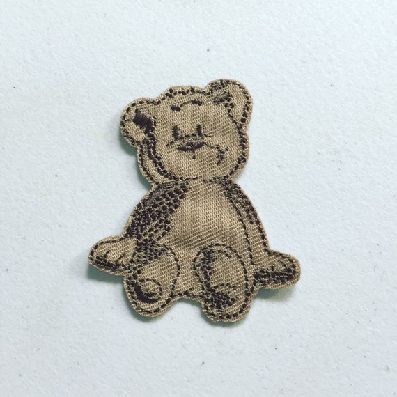 teddy bear iron on patch