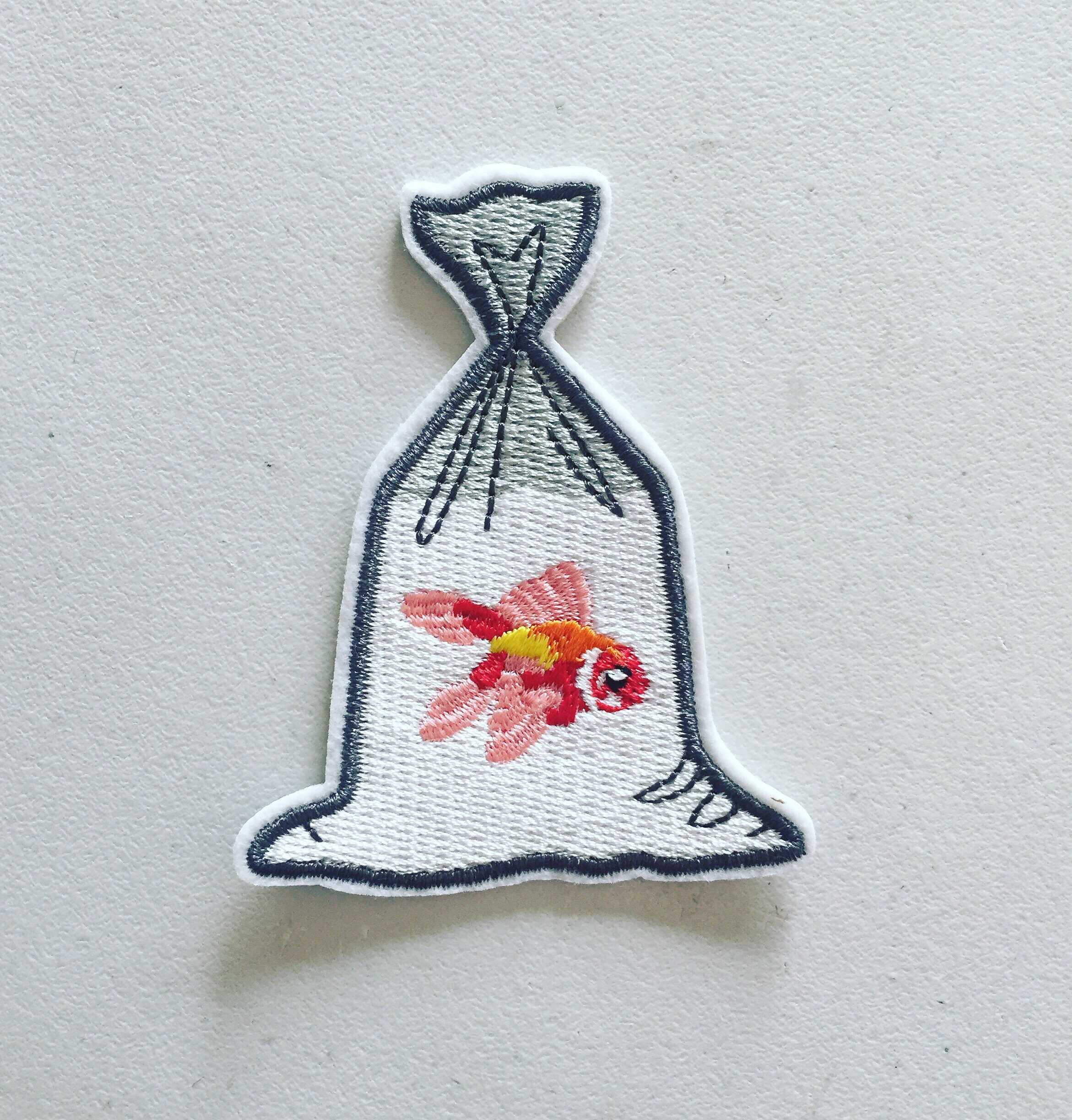 Goldfish Iron-On Patch, Koi Carp Fish Badge, Goldfish Badge, DIY Embr…